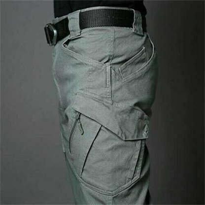 LA Police Gear - Pantalones tácticos impermeables para hombre con pretina elástica | Pantalones tácticos EDC de senderismo resistentes al agua, ligeros y duraderos para hombre